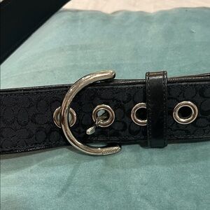 Coach Black Leather Belt